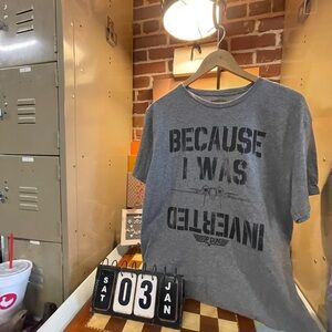 Top Gun Movie F14 Fighter Because I Was Inverted Men's